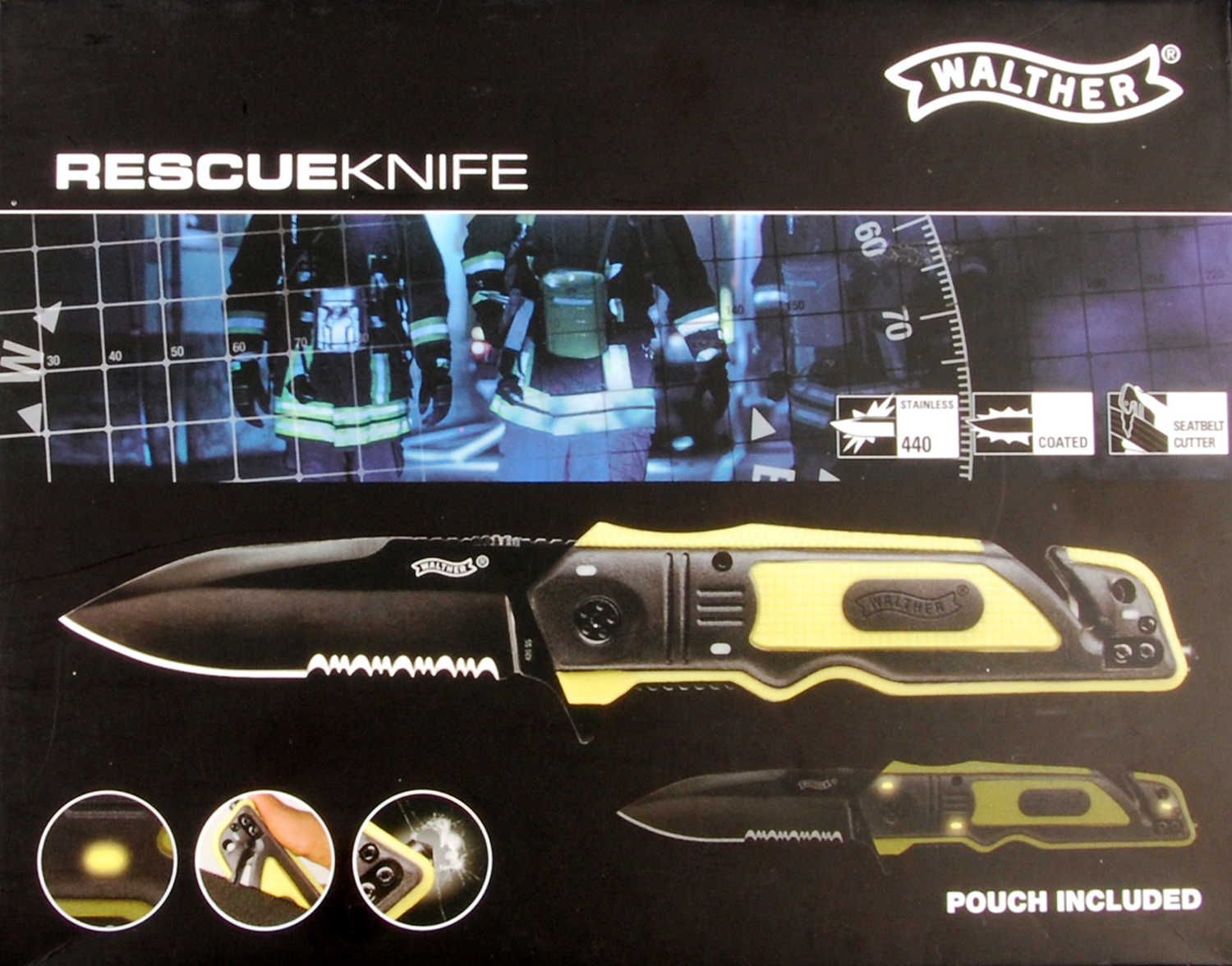 WALTHER Rescue / Sicherheitsmesser, gelb