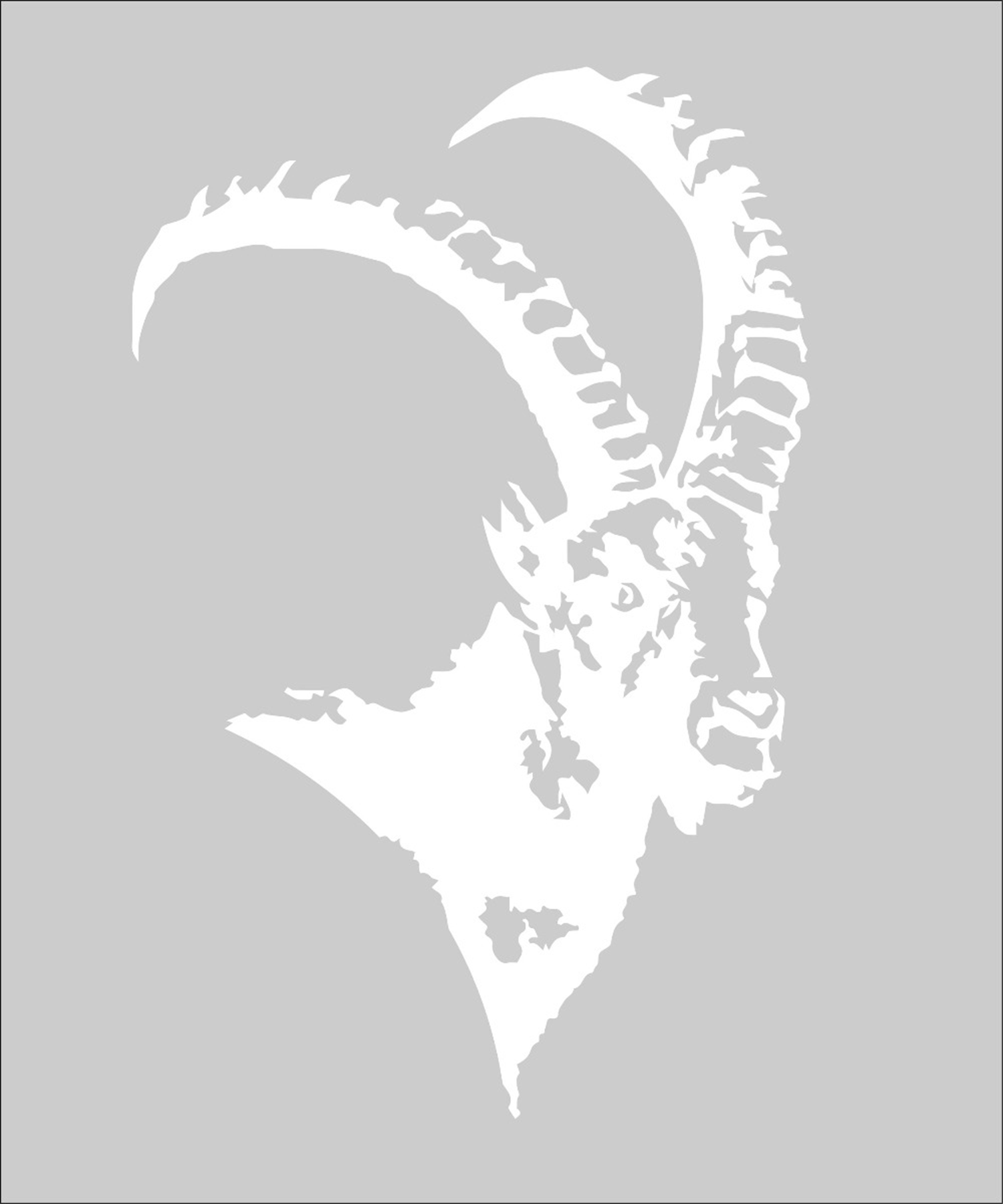 Rafco Autokleber Steinbock weiss-durchsichtig