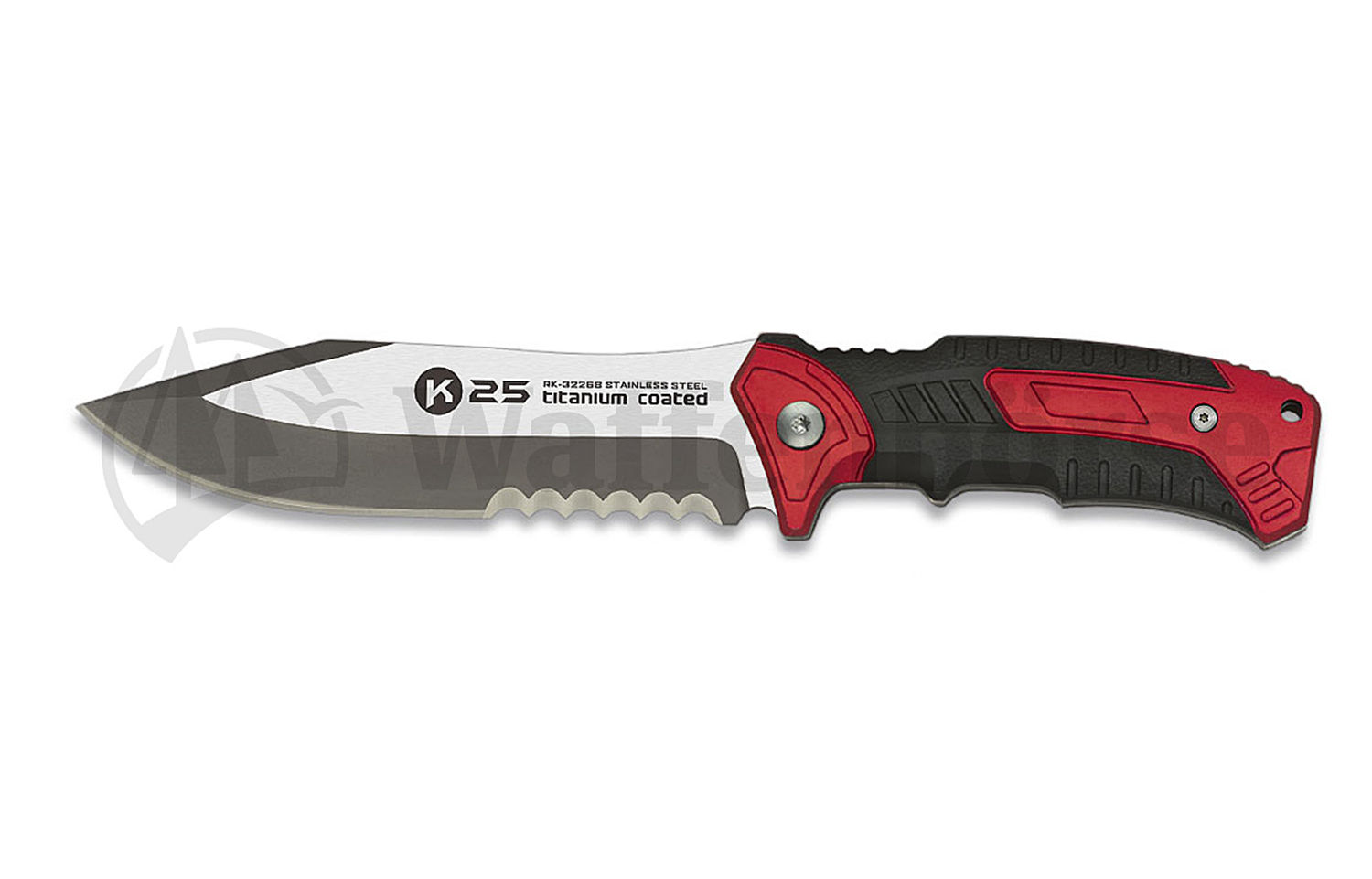 K25  Knife Tactical Serration Red