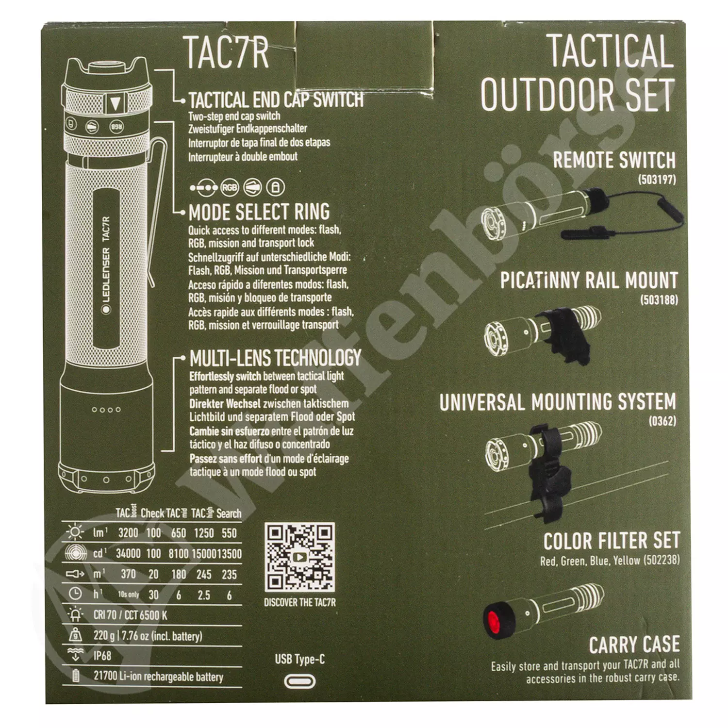 LedLenser TAC7R Tactical Outdoor SET