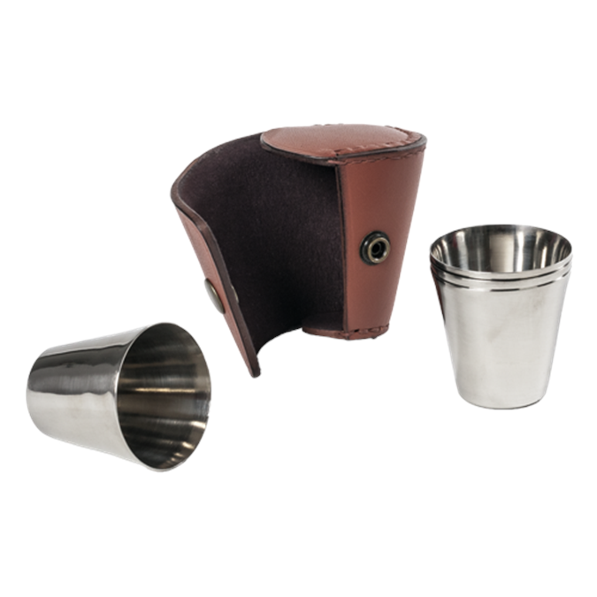 4 Schnaps Stamper Edelstahl