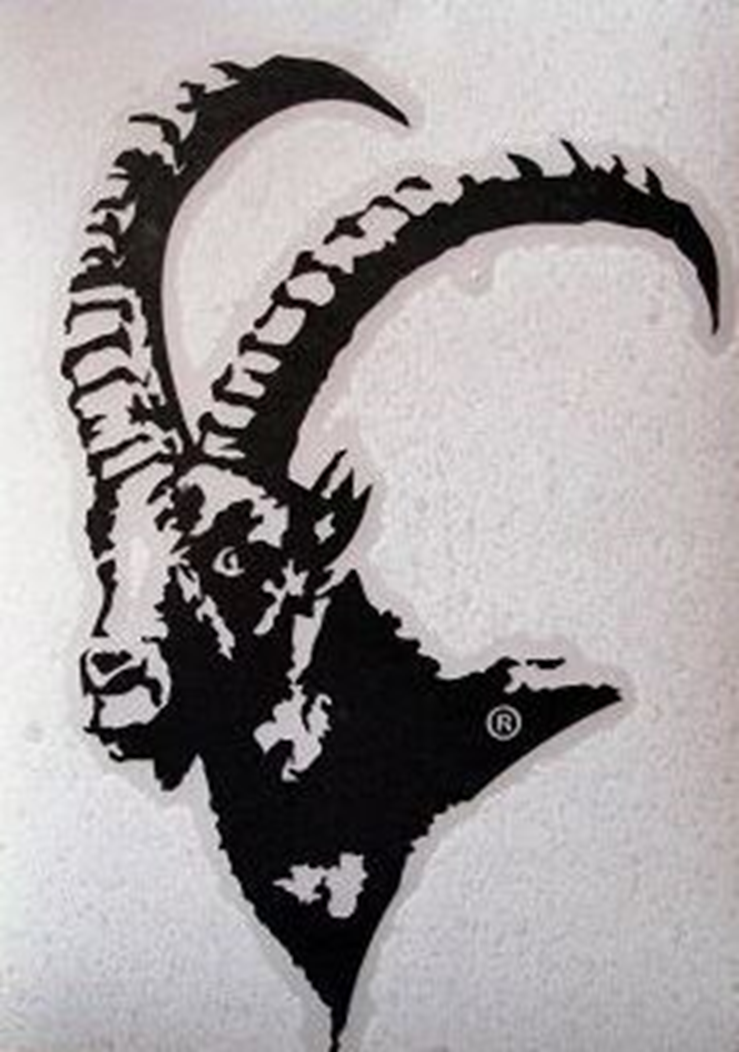 Rafco Autokleber Steinbock schwarz-durchsichtig