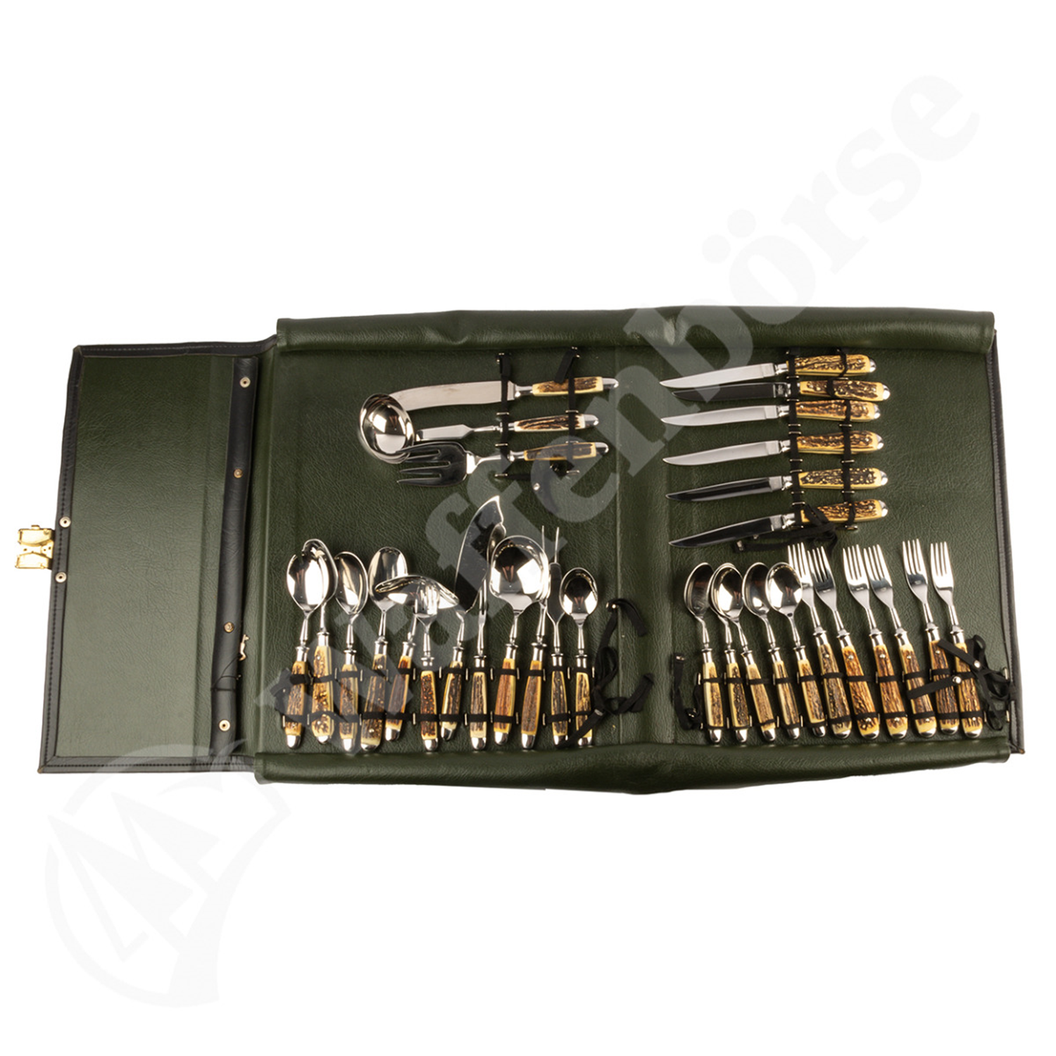 OTHELLO SOLINGEN Jagdbesteck 32 tl mit Hirschhorn