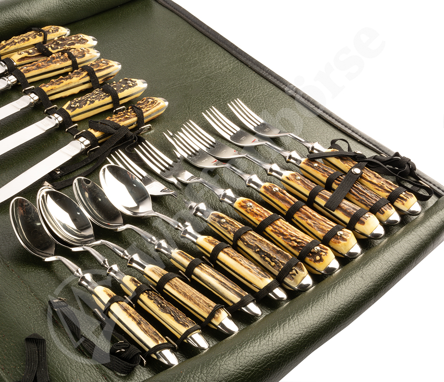 OTHELLO SOLINGEN Jagdbesteck 32 tl mit Hirschhorn