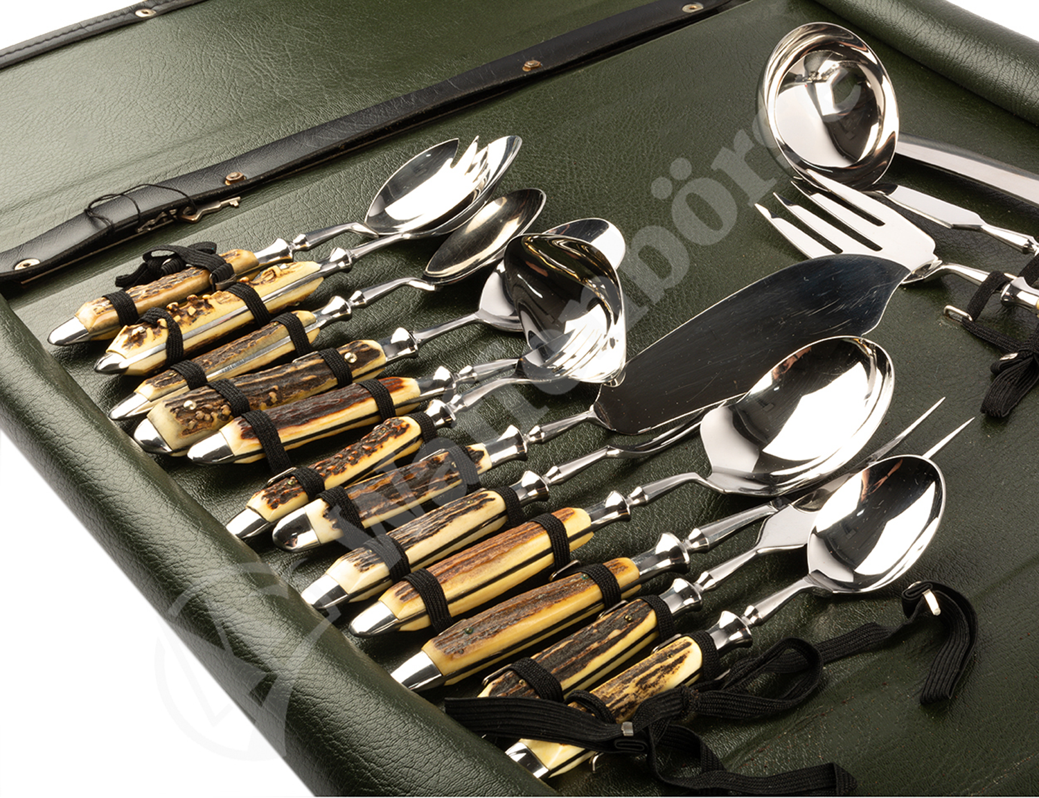 OTHELLO SOLINGEN Jagdbesteck 32 tl mit Hirschhorn