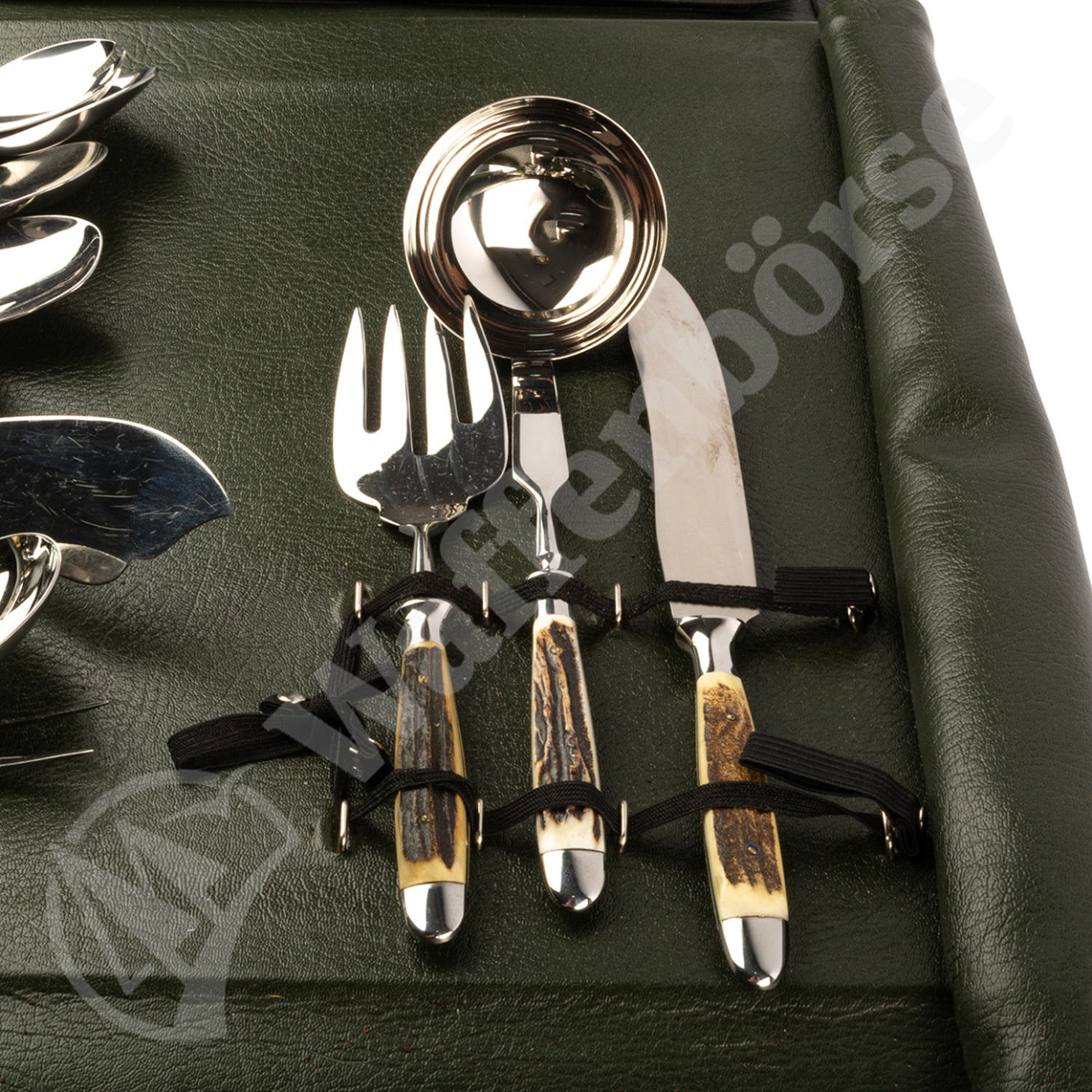 OTHELLO SOLINGEN Jagdbesteck 32 tl mit Hirschhorn