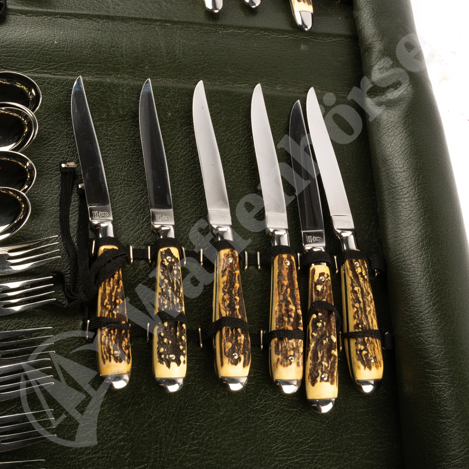 OTHELLO SOLINGEN Jagdbesteck 32 tl mit Hirschhorn