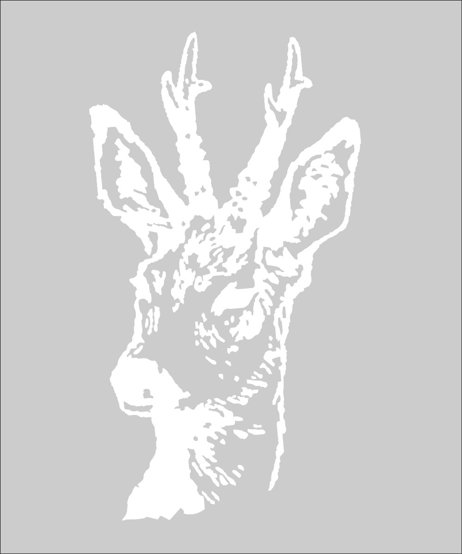 Rafco Autokleber Reh weiss-durchsichtig