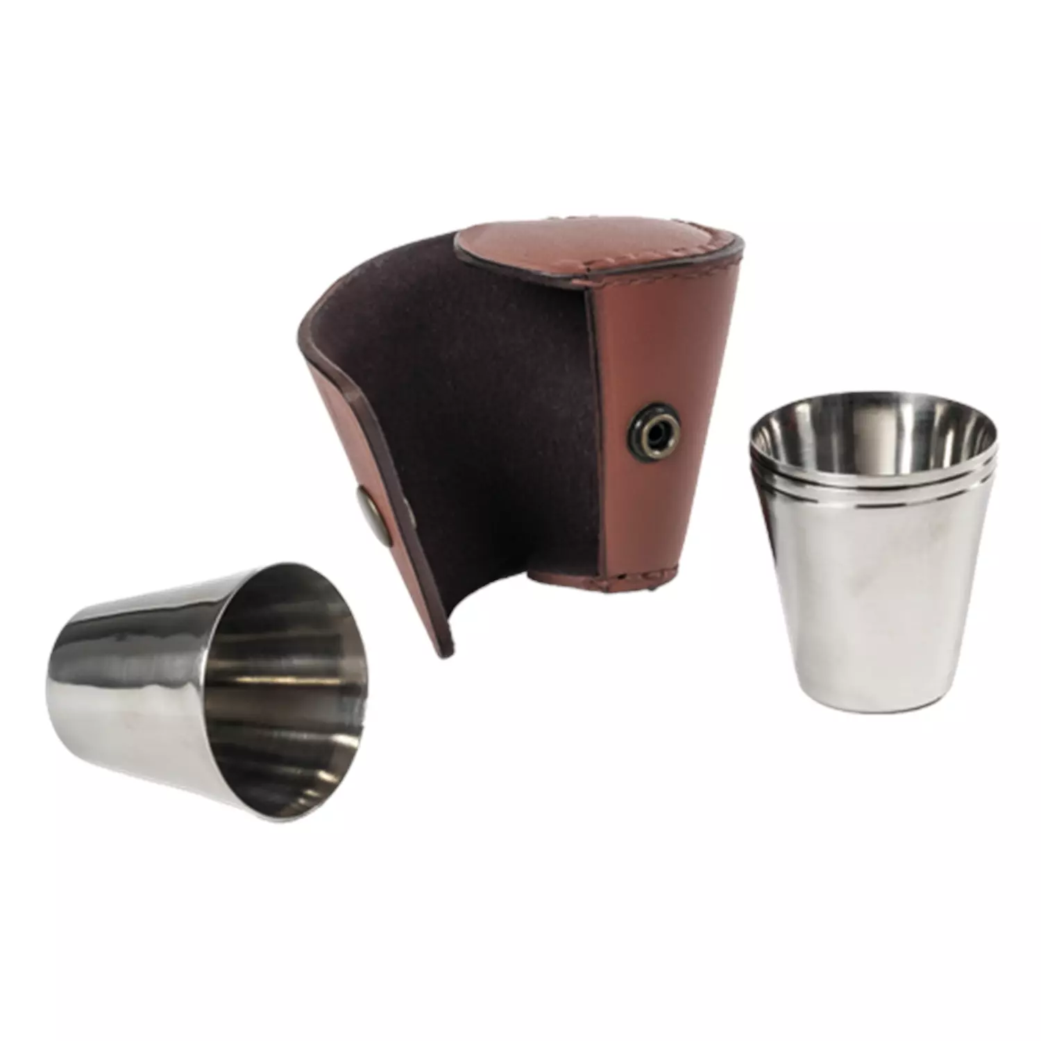 4 Schnaps Stamper Edelstahl