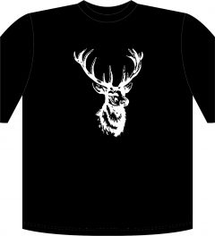 Rafco T-Shirt Hirsch schwarz